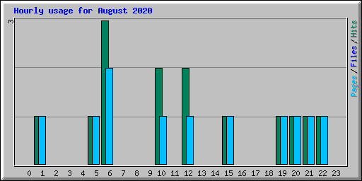 Hourly usage for August 2020